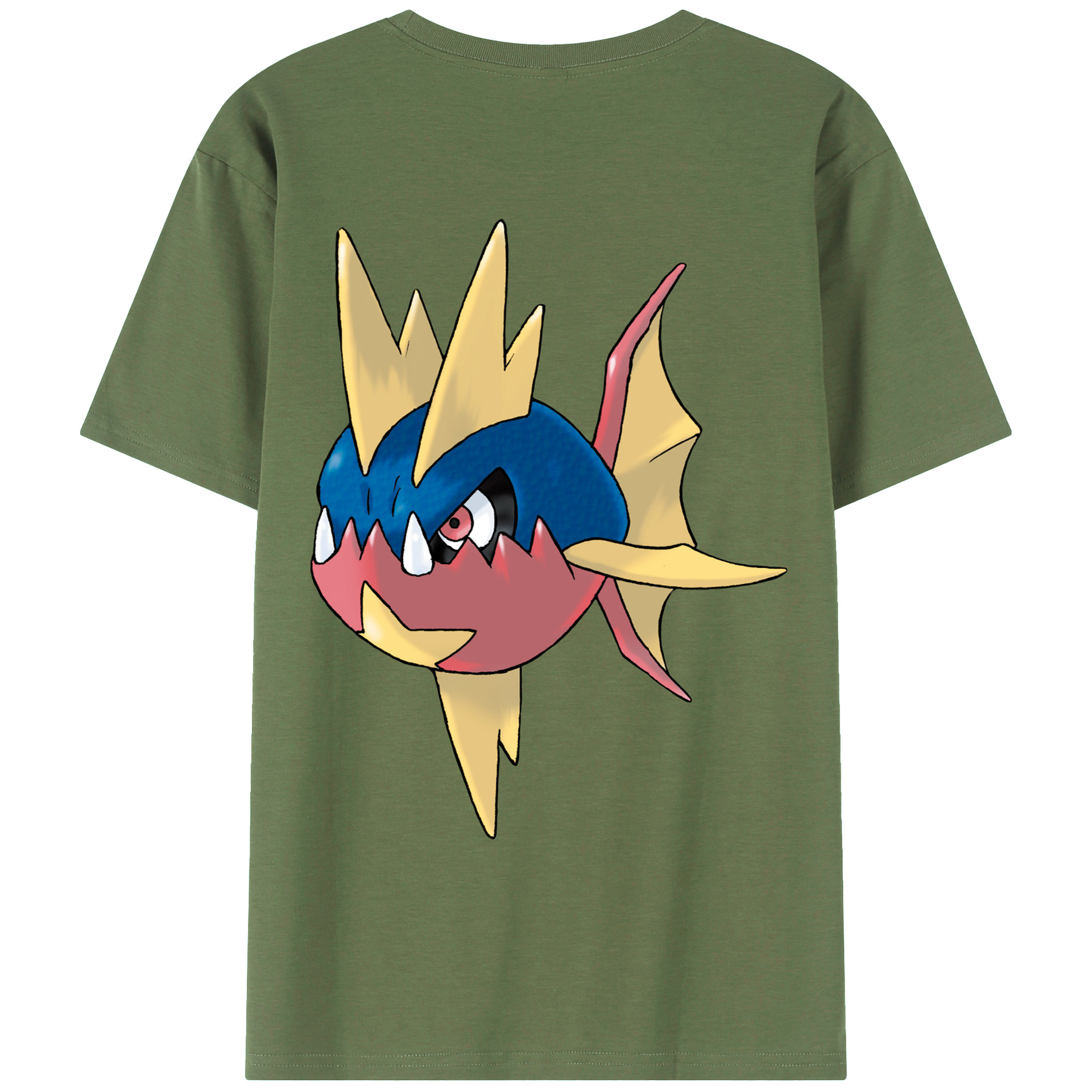 （画像用） ポケットモンスター Pokémon 綿100％ メンズ半袖Tシャツ（バックプリント） 通気性